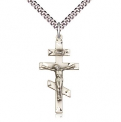 St Andrew Crucifix Pendant - Sterling Silver