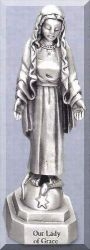 Our Lady of Grace Pewter Statue
