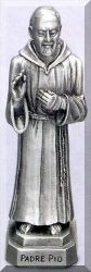 Padre Pio Pewter Statue