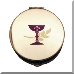 Communion Pyx with Chalice and Wheat Design