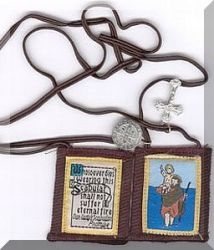 St Christopher Brown Scapular