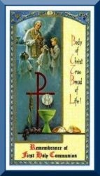 First Communion Holy Card