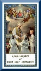 First Communion Holy Card