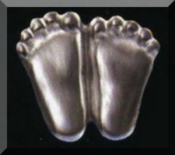 Precious Feet Pin - Silver Finish