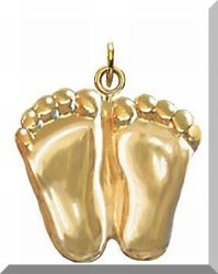 Precious Feet Gold Charm