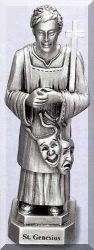 St Genesius Pewter Statue