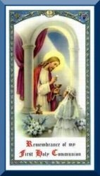 First Communion Holy Card for Girl