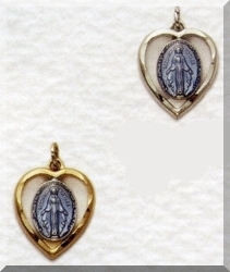 Miraculous Medal - Blue Heart