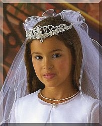 First Communion Crown Veil