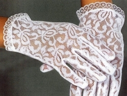 First Communion White Lace Gloves