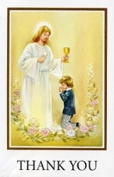 First Communion Thank You Cards for Boys
