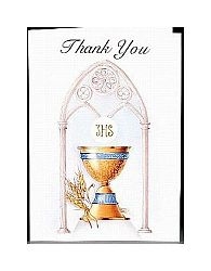 First Communion Thank You Cards with Chalice Design