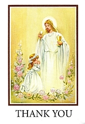 First Communion Thank You Cards for Girls