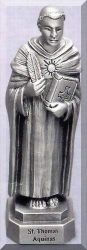 St Thomas Aquinas Pewter Statue