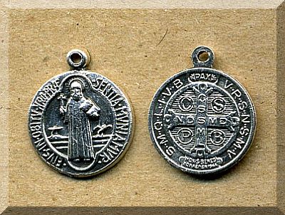 St Benedict Medal, Silver Oxidized