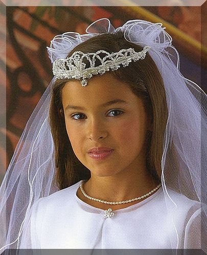 First Communion Crown Veil - Communion Veils - Lauren Madison