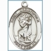 St Christopher Medal - Sterling Silver - Medium