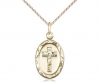 Oval Crucifix Pendant - 14K Gold Filled