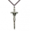 Papal Crucifix Pendant - Sterling Silver