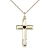 Birthstone Cross Pendant - 14K Gold Filled